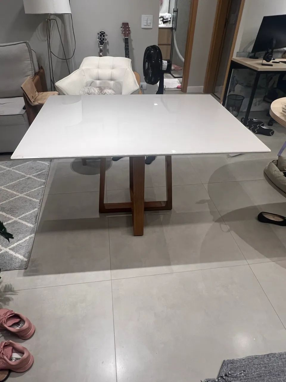 Mesa quadrada de vidro  - Foto 2