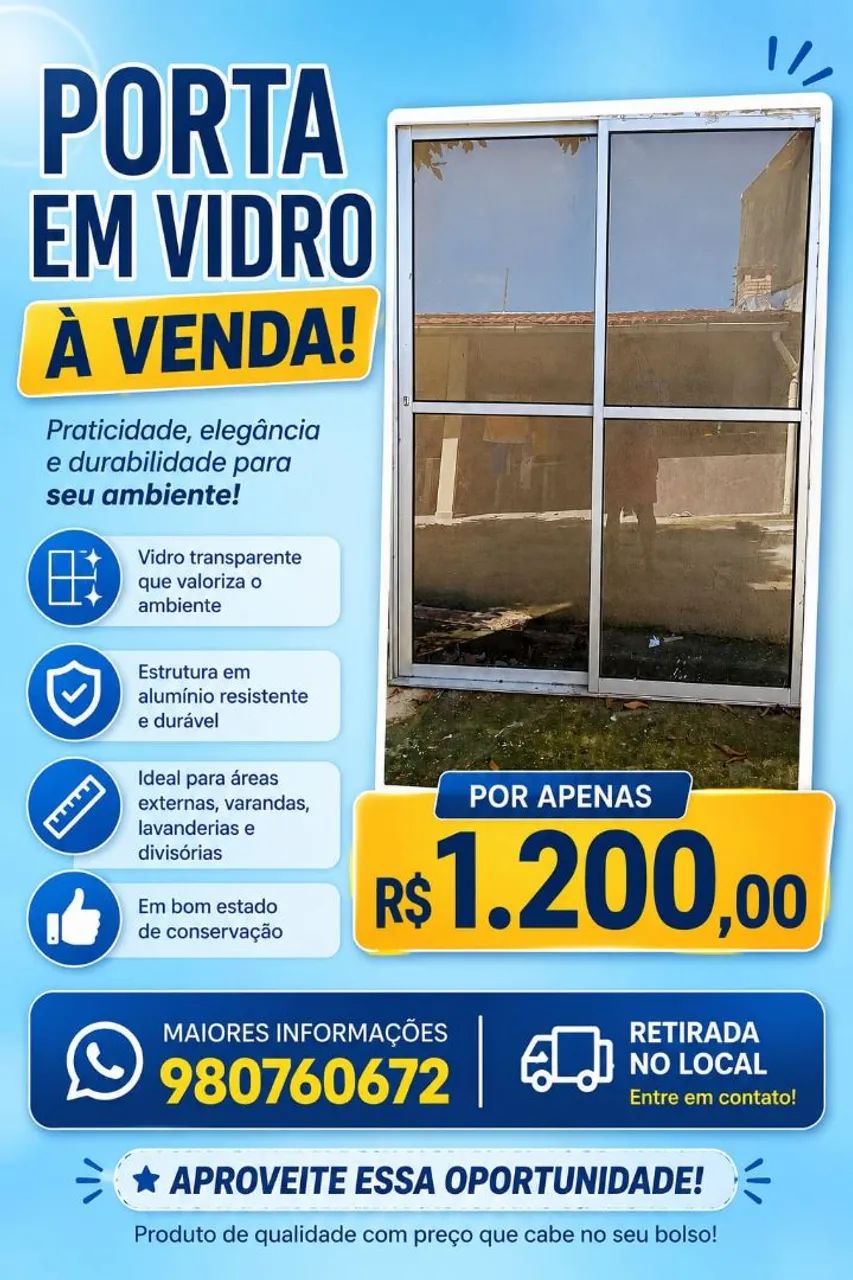Porta em vidro 