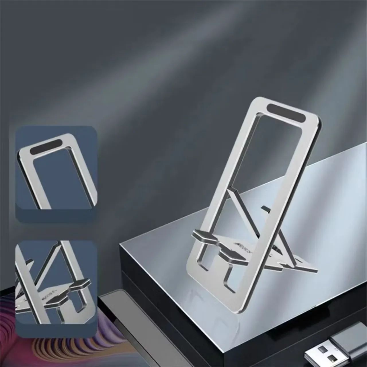 Suporte De Mesa Hrebos Para Celular Ajustável Hrebos - Foto 2