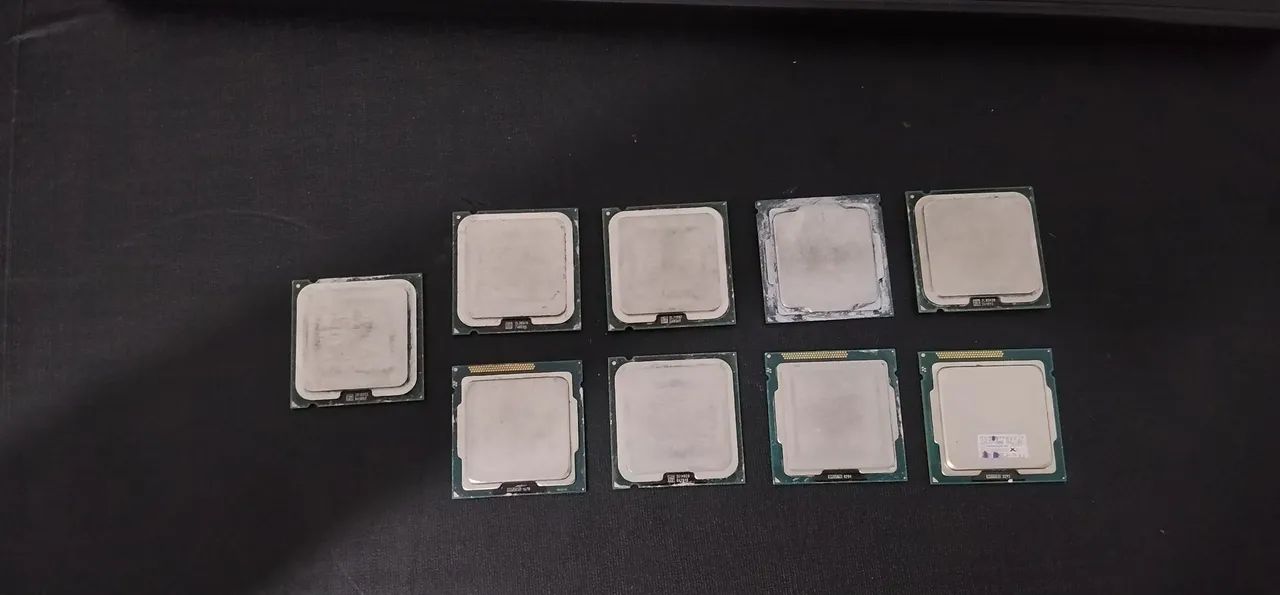 Lote de 9 Processadores Intel (i3 7ª Gen, i3 3ª Gen, Pentium e Celeron - No Estado