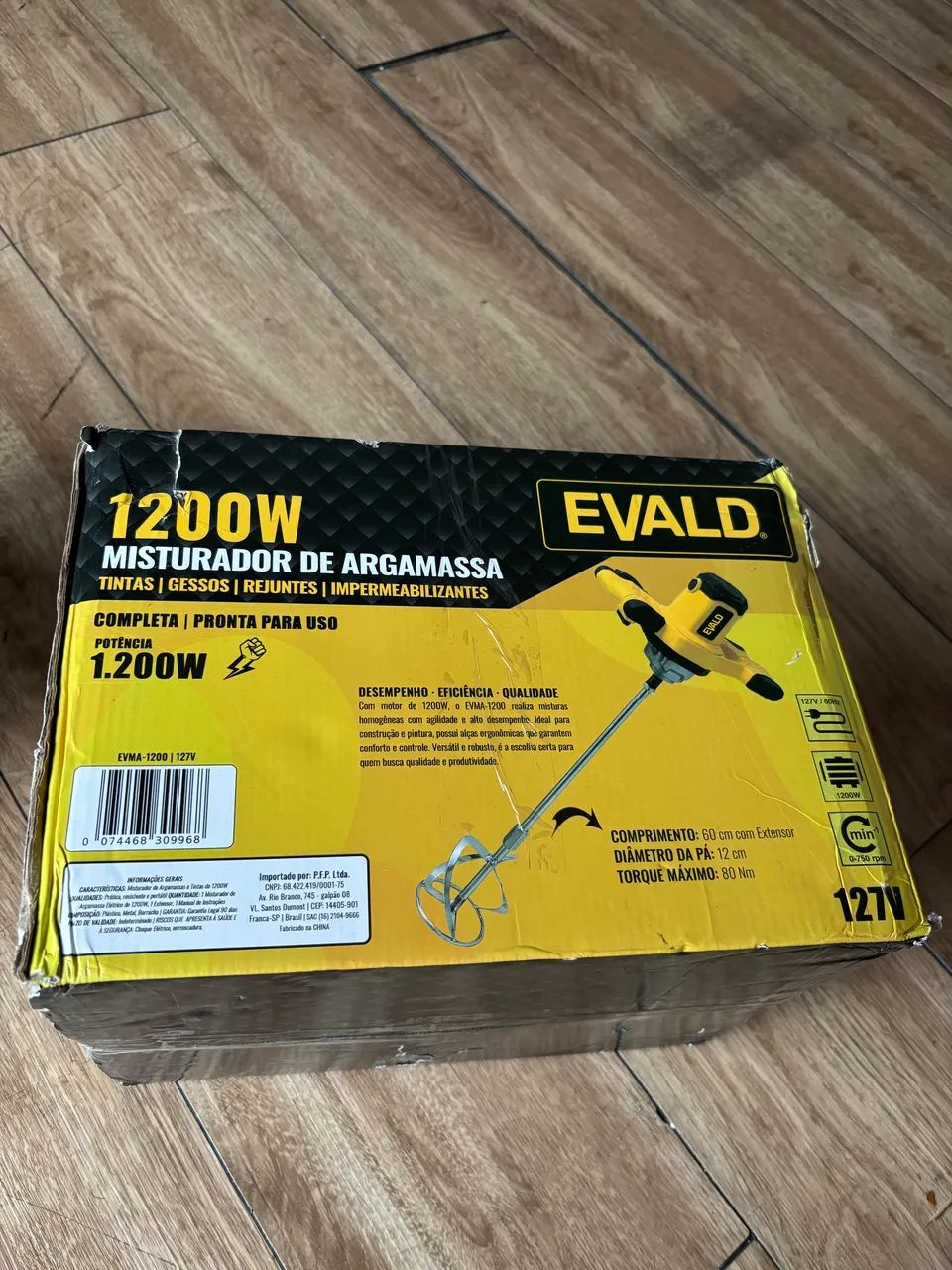 Misturador elétrico de argamassa Evald, 127V 1200W de potencia. - Foto 2