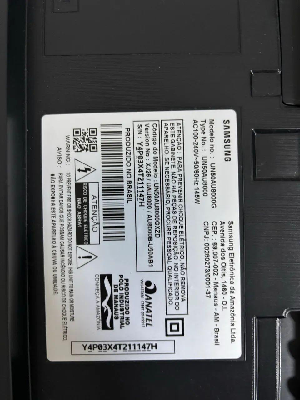 Tv Samsung 50 polegadas com defeito 