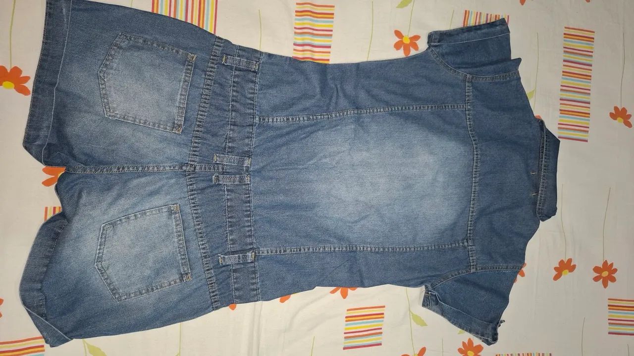 Macacão Jeans Feminino 42 - Foto 3