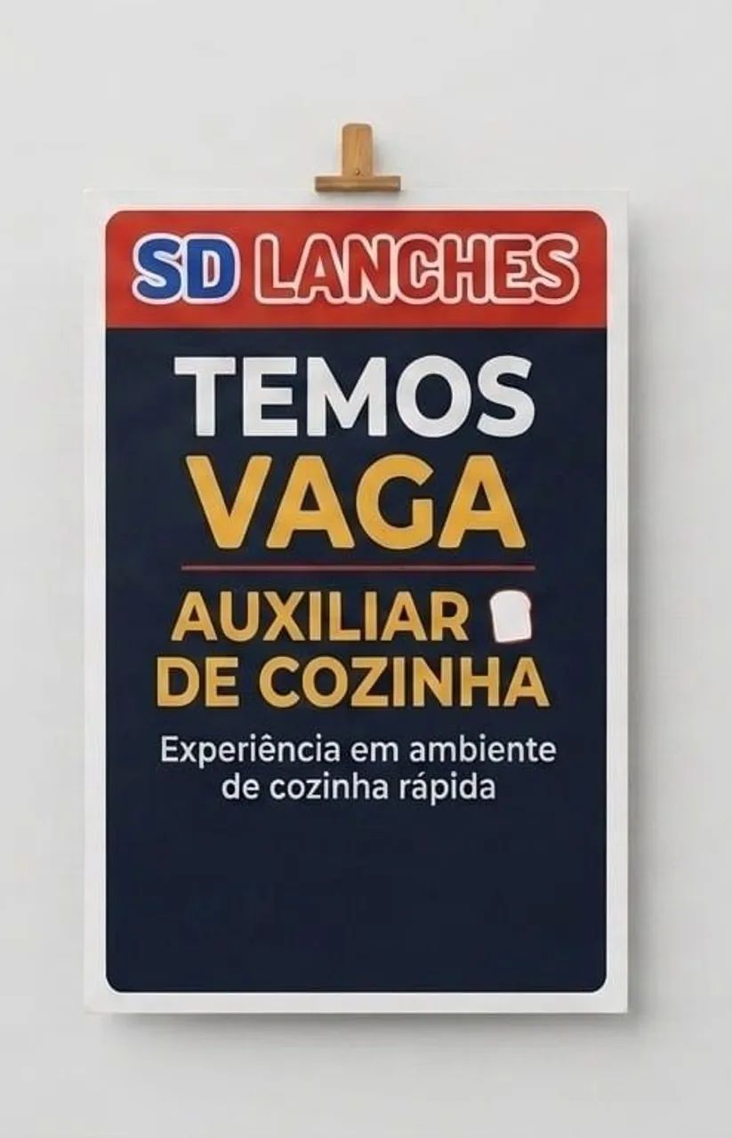 Auxiliar de Cozinha COM EXPERIÊNCIA 