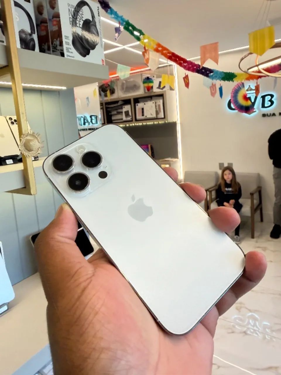 iPhone 14 Pro 256Gb Branco 75% - Loja Fisica - Celulares e
