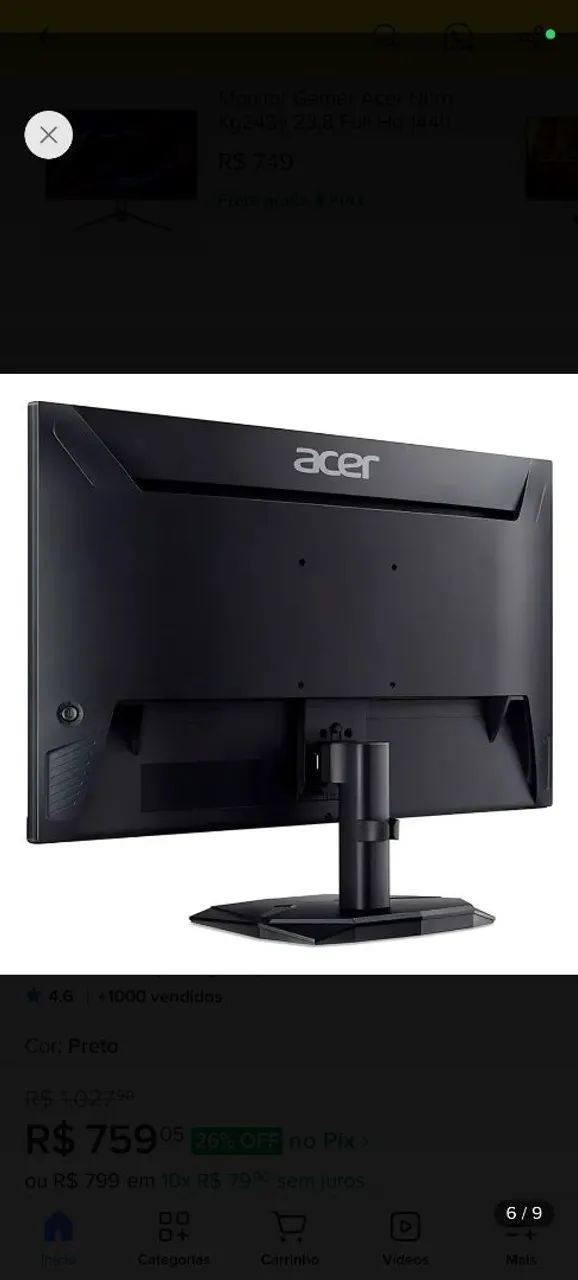 Monitor Acer 180hz - Foto 3
