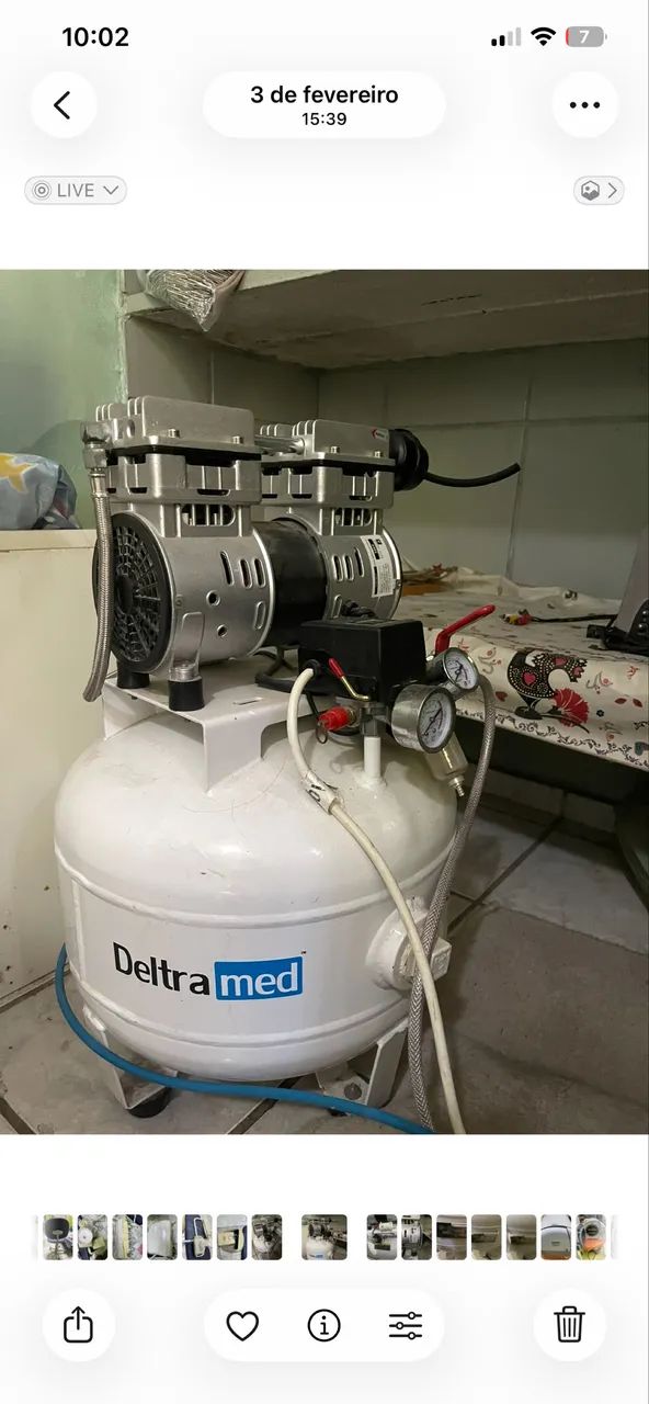 Vendo compressor para consultório odontológico Deltra med modelo D30 - Foto 3