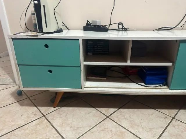 Conjunto Retrô - Rack e Mesas de Cabeceira - Foto 5