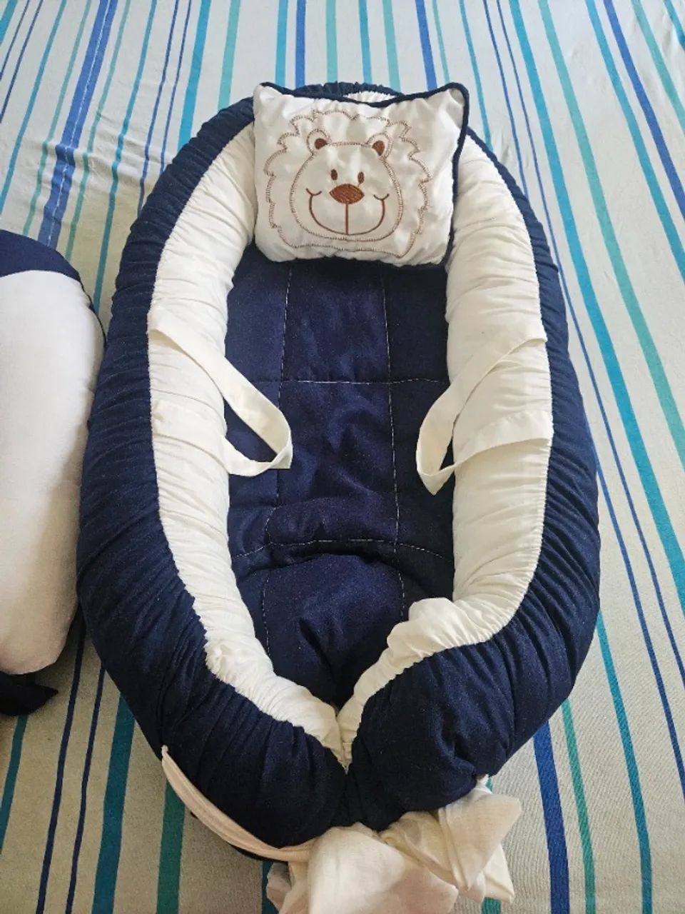 Kit ninho redutor com travesseiro + almofada amamentação - Foto 4