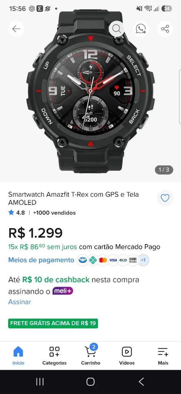 Smartwatch Amazfit T-Rex usado - Foto 4