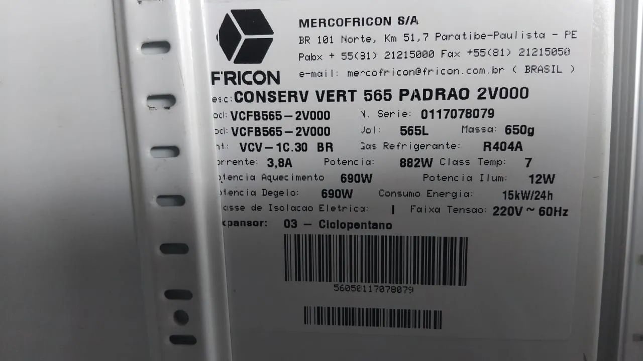 Geladeira Expositora Fricon 565 Litros Pra Congelamento
