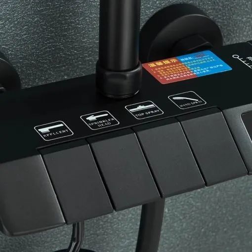 CHUVEIRO DUCHA DIGITAL PRETO FOSCO COM VISOR LCD