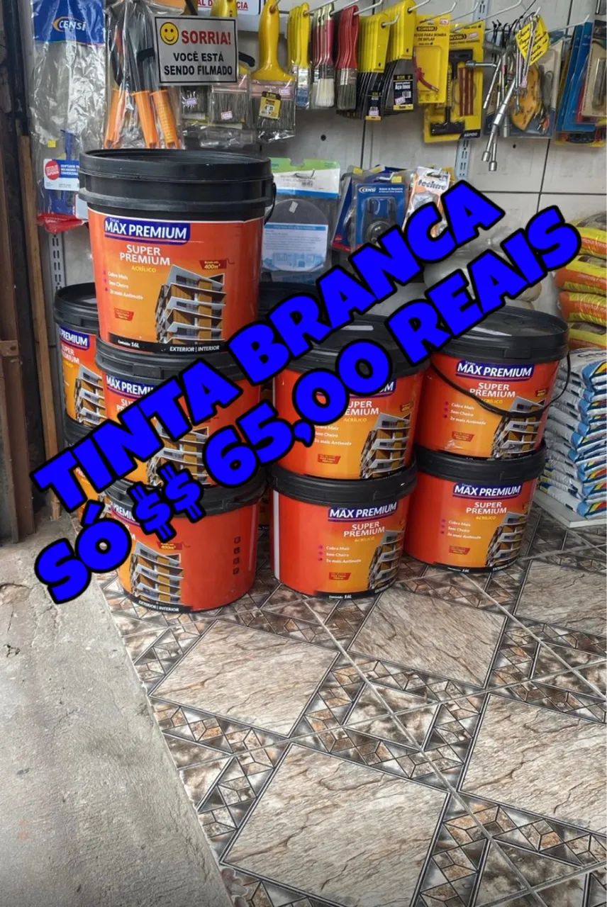 Tinta látex acrílica fosca sem cheiro elimina o mofo só $$$ 65,00 reais preço de fábrica 