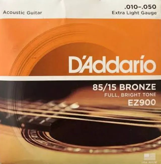 Cordas D'Addario 010 + 011 Violão Aço 85/15 Bronze Original - Foto 6