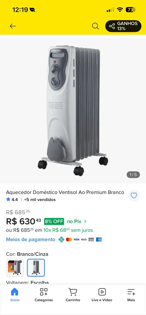 Aquecedor de ambientes Ventisol - Foto 3