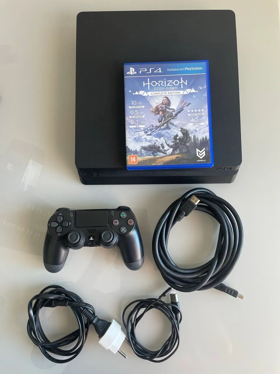 Ps4 Slim +controle+ jogo e cabo HDMI de 4 metros