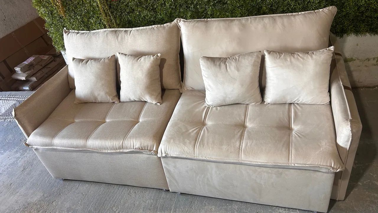 Sofá Cama Retrátil e Reclinável 3 lugares - Foto 2