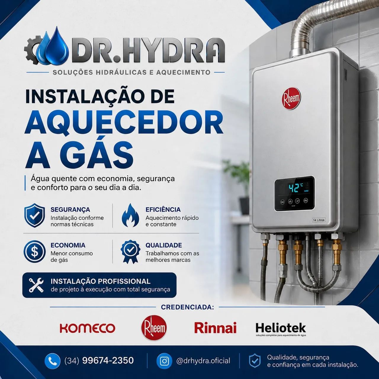 INSTALAÇÃO DE AQUECEDOR A GÁS