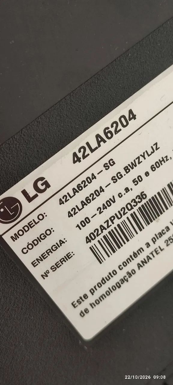 Smartv LG 42 polegadas com pé e controle!!!  - Foto 3