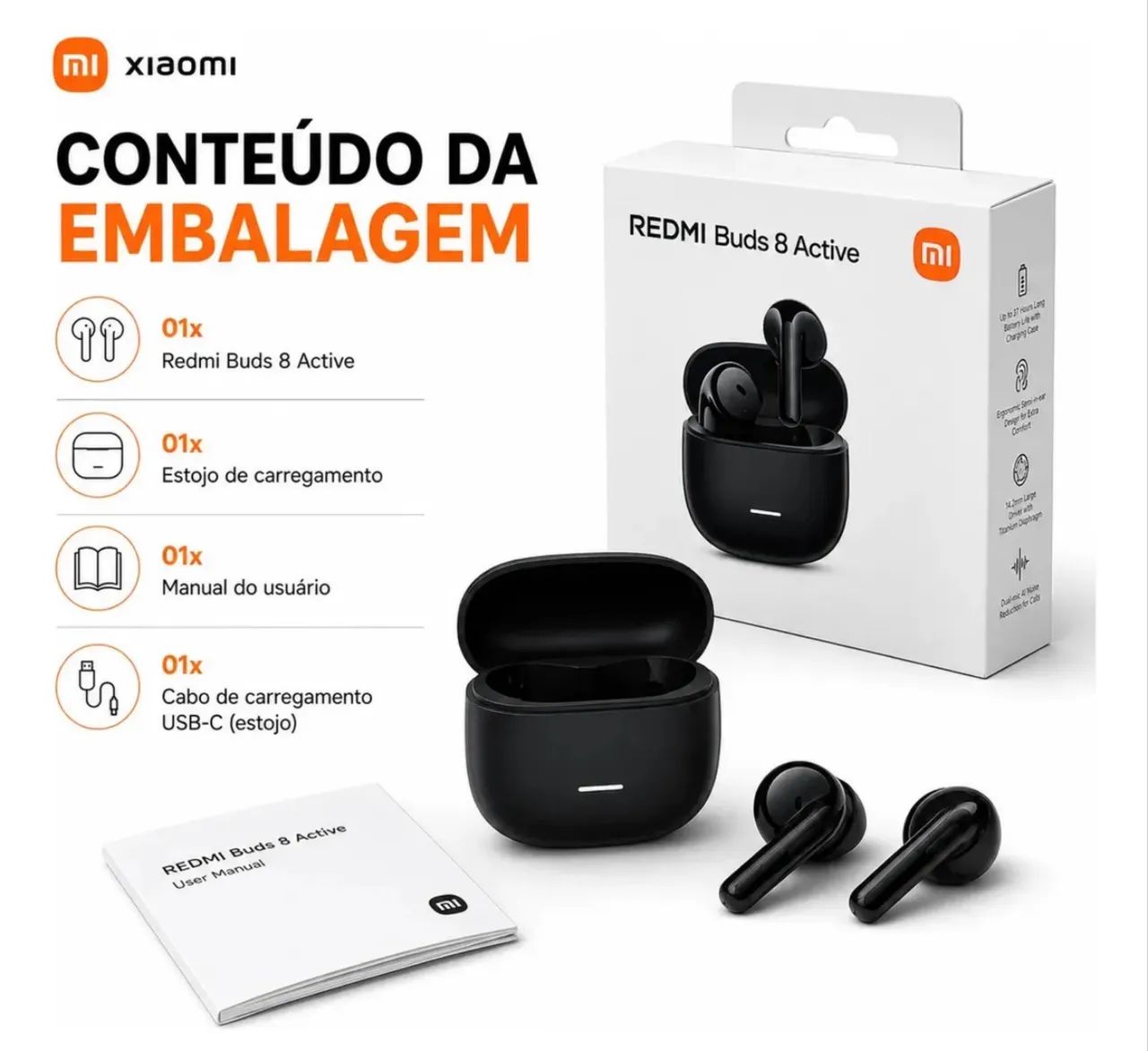 Fone Bluetooth  Xiaomi Redmi Buds 8 Active - Foto 4