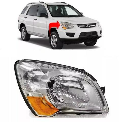 Farol Cromado Sportage 2008 09 2010 Pisca Seta Ambar Direito