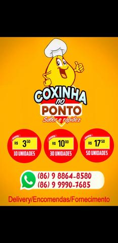 Coxinha no ponto apartir de 17,50 entrega gratuita