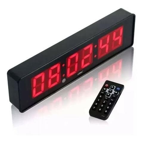 Relógio e Cronômetro Digital de Parede Mesa Led LE-2113 Lelong com Controle Remoto Timer - Foto 4
