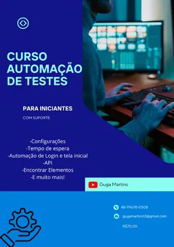 Curso de Automação de testes - Serviços - Cidade Mineira Nova, Criciúma  1247115166