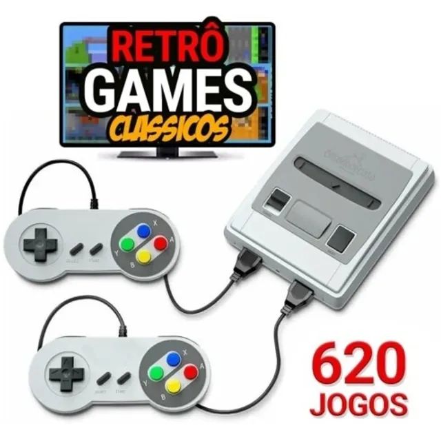 Mini Video Game Emulador Com 620 Jogos e 02 Controles