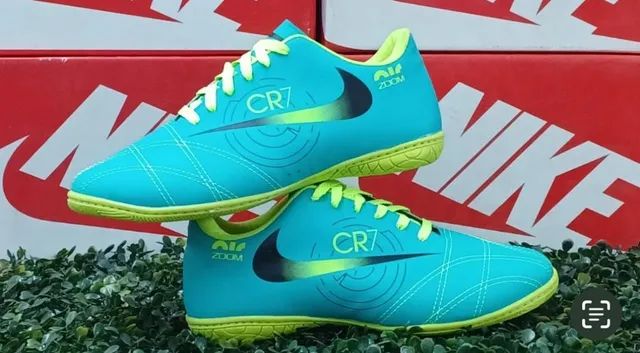chuteira cr7 novas futsal/society