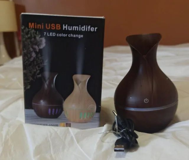 Mini Umidificador de Ar Portátil Purificador Usb Led 200 Ml de Tomada Original 20 - Foto 3