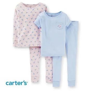 Pijama Carter´s  Original Infantil Feminino 4 peças 12 meses