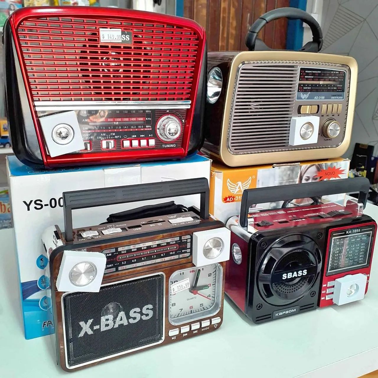 Rádio Portátil AM/FM - Diversos Modelos (Novo)