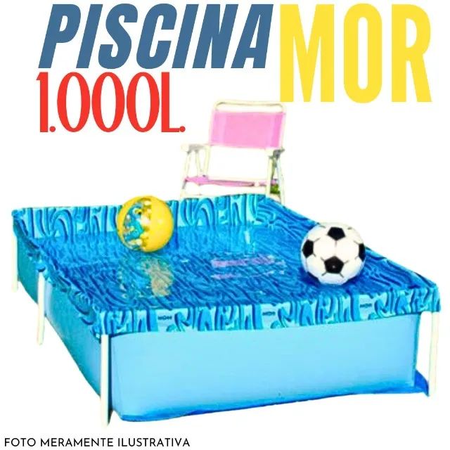 PISCINA RETANGULAR DE ARMAÇÃO 1.000 LITROS ESTRUTURAL METÁLICA EM PVC RESISTÊNTE. - Foto 5