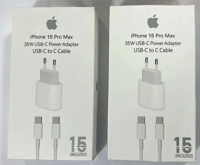 Carregador Usb-C de 35w para iPhone 15 Pro/ 15 Pro Max Apple - Foto 2