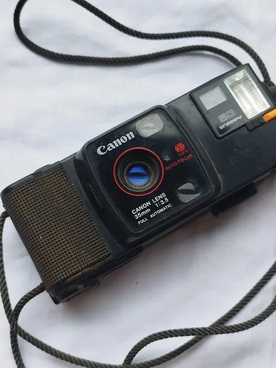 Câmera Analógica Canon Snappy 50 CAFS Auto Focus Lente 35mm/RARA/NÃO FUNCIONA - Foto 5