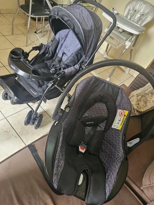 Carrinho de Bebê e Bebê Conforto Completo ( MARCA COSCO) - Foto 5