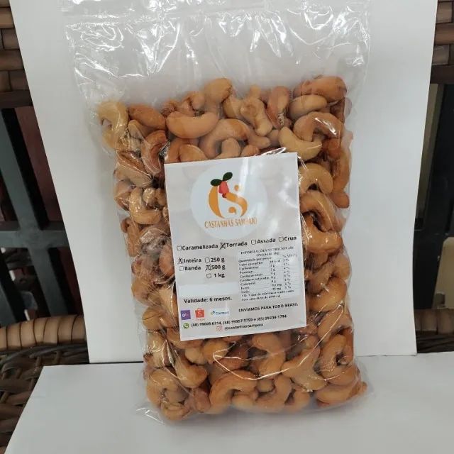 Castanha de Cajú Inteira(W1 Torrada) Atacado