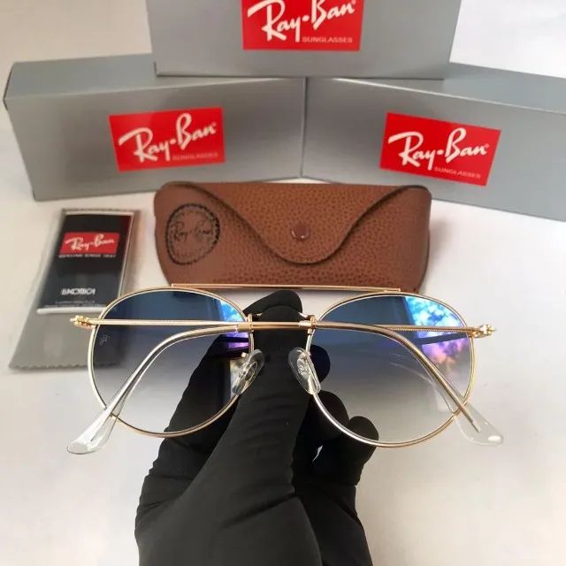 Oculos Ray ban Ponte Dupla Blue lentes de cristal - Foto 5