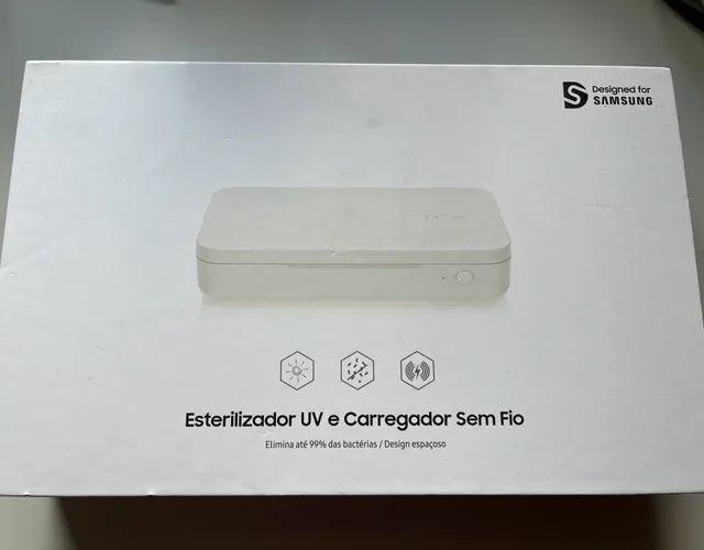 Esterilizador UV e carregador sem fio Samsung