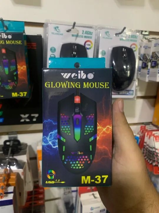 Mouse Gamer Weibo M-37 com Iluminação RGB