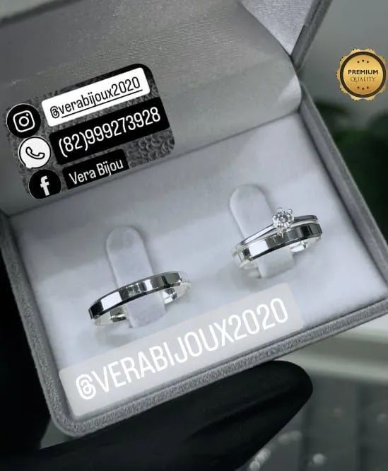 KIT TRIO DE ALIANÇAS NAMORO NOIVADO E COMPROMISSO  - Foto 4