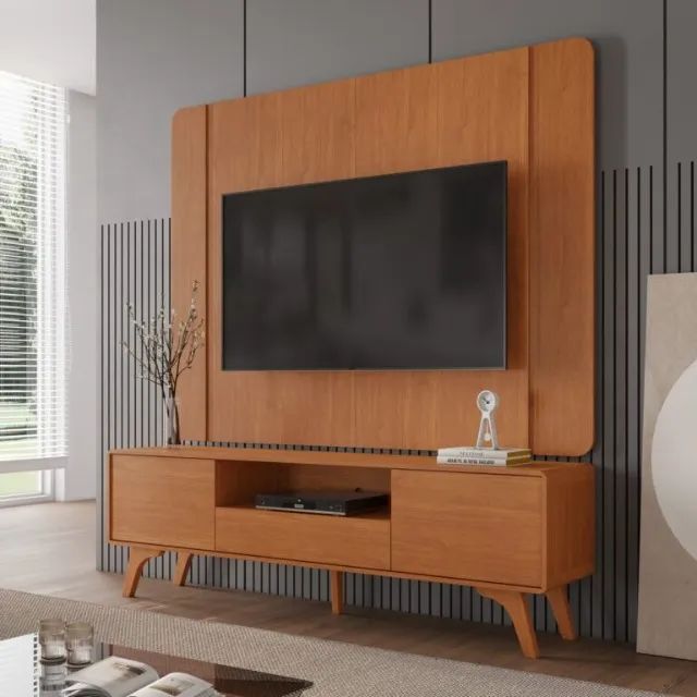 Painel + Rack Sinus 1,80m  100% MDF  Pronta Entrega! - Foto 4