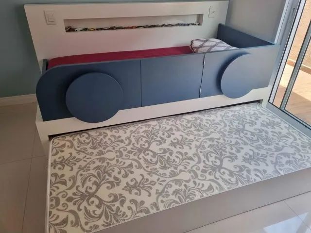 Bicama Infantil Com Cama Auxiliar - Formato de Carro - Foto 2