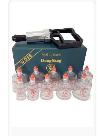 Kit de Ventosas para Terapia - 10 Peças + Bomba Manual
