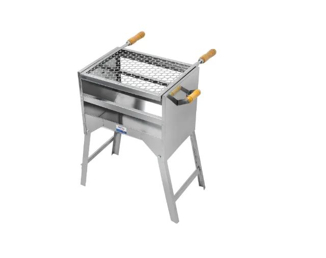 Churrasqueira Portátil em Aço Inox  40 x 28