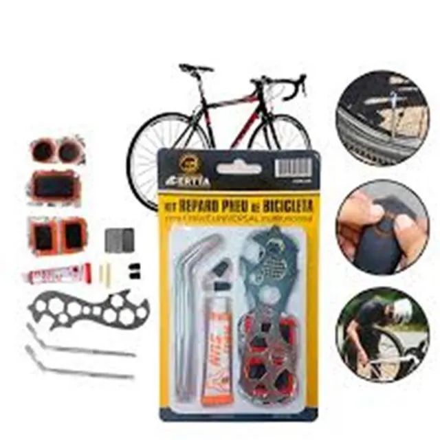 Kit Reparo/conserto De Pneu De Bicicleta/bike 12 Pçs - Ferramenta Certa - Foto 3