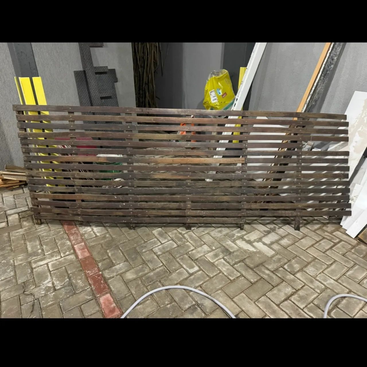 Grade gradil divisória cachepô cerca madeira para orquídeas etc