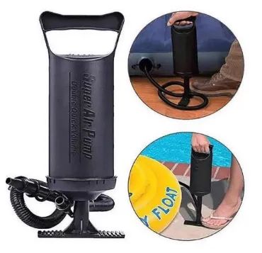 Inflador Manual Bomba De Ar 30cm Colchão Inflável Piscina Bola Pilates z1266 - Foto 3