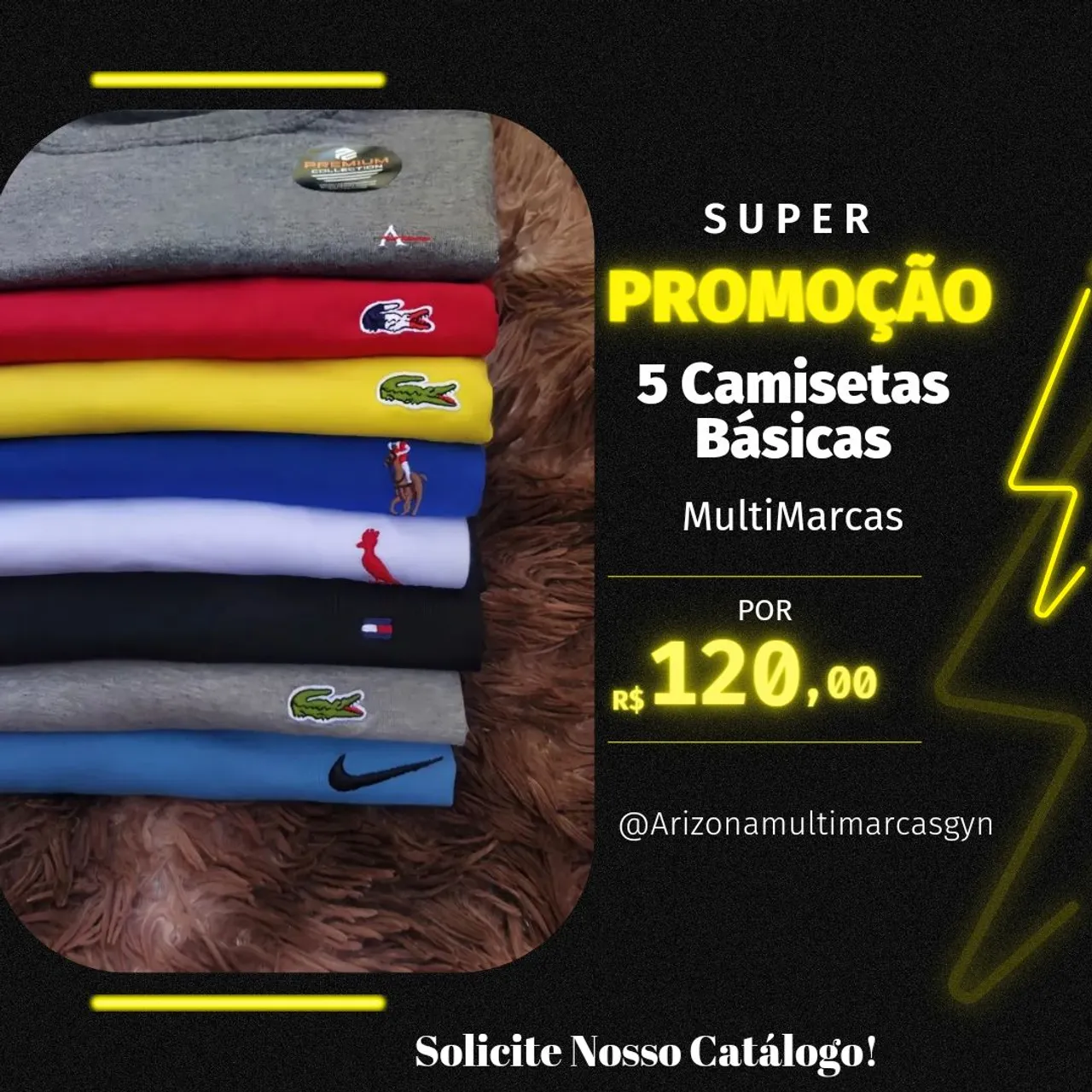 Kit Com 5 Camisetas Por 120$ ou 10 Por 200$ Promoção Imperdível!